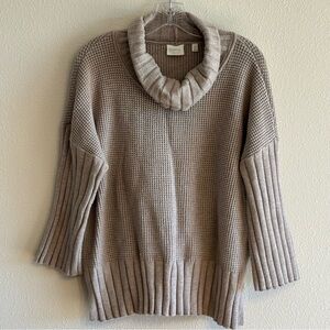 Cyrus Women's Taupe Cowl Neck Sweater Long Sleeve Size Medium